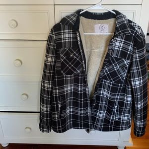 Womens Size small warm, black and white jacket.